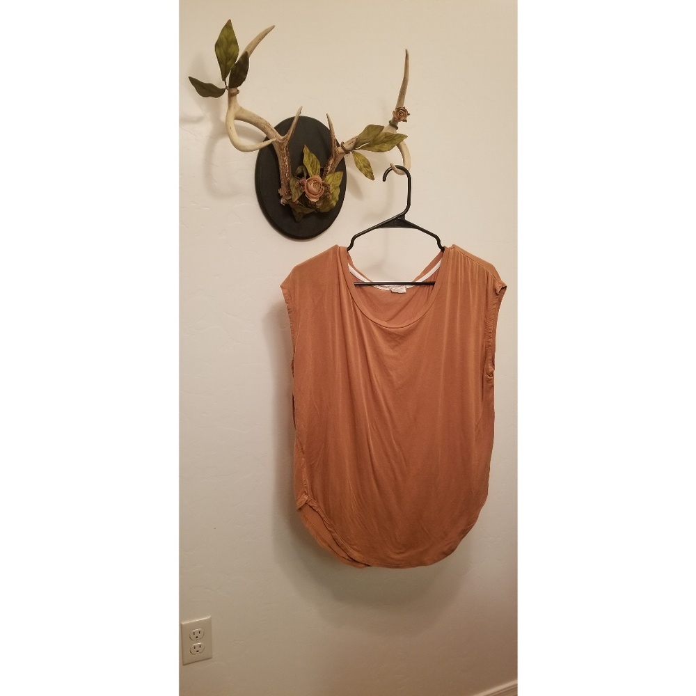 Burnt Orange Sleeveless Blouse